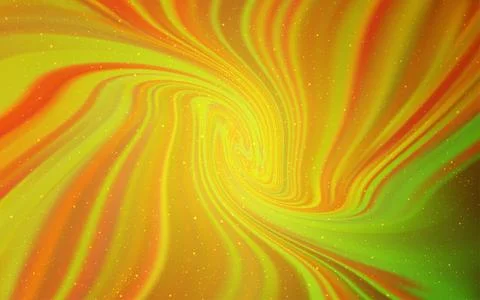 Dark Yellow vector background with astronomical stars. Stock Illustration