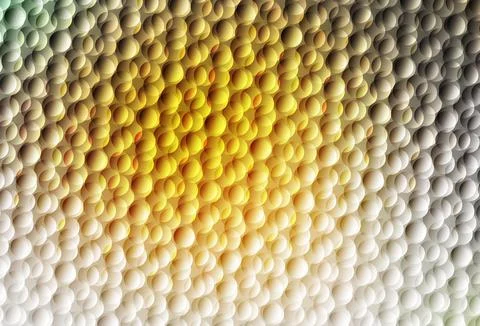 Dark Yellow vector background with bubbles. Stock Illustration