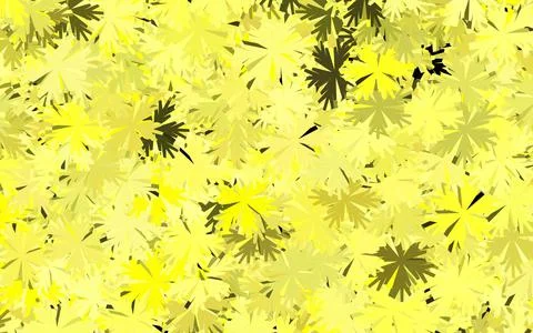 Dark Yellow vector doodle backdrop with flowers. Stock Illustration