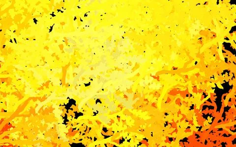 Dark Yellow vector doodle pattern with leaves, branches. Stock Illustration