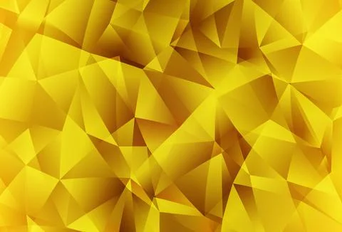Dark Yellow vector gradient triangles pattern. Illustrazione stock