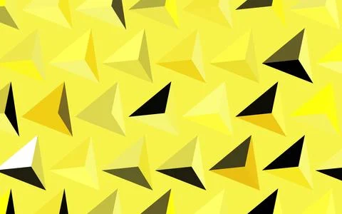 Dark Yellow vector pattern with polygonal style. Illustrazione stock