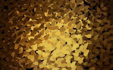 Dark Yellow vector pattern with random forms. Stock Illustration