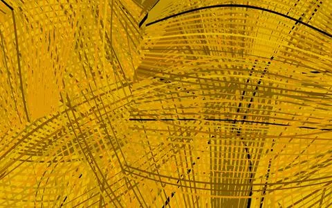 Dark Yellow vector pattern with random forms. Stock Illustration