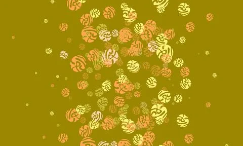 Dark yellow vector pattern with random forms. Illustrazione stock