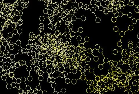 Dark Yellow vector template with artificial intelligence structure. Stock Illustration