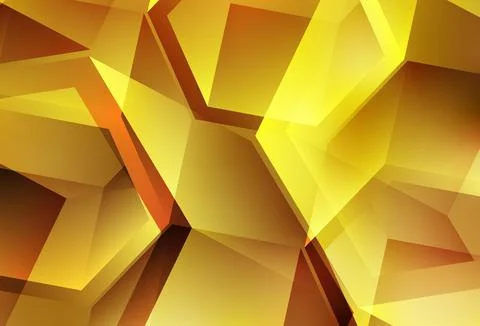 Dark Yellow vector template with crystals, squares. Stock Illustration