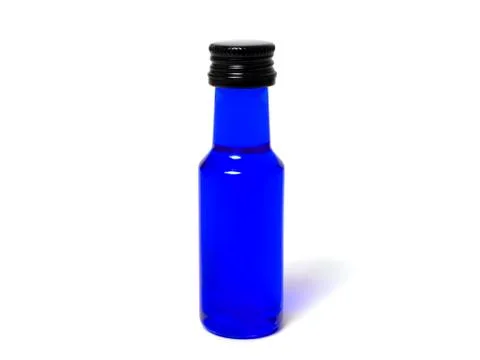 Darkblue bottle on white background Foto stock