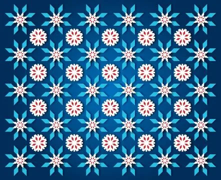 Darkblue snowflake background Stock Illustration