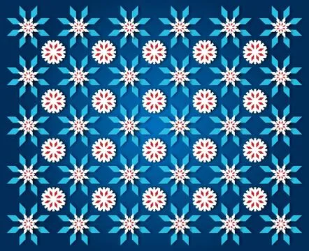 Darkblue snowflake background Stock Illustration