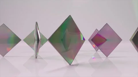 Darkened rectangular lenses rotate in a circle on a light background. Light 库存影片 248721656