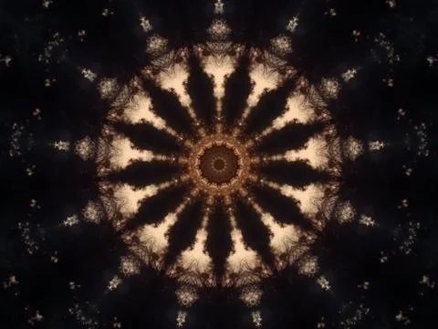 Darkened Spike Kaleidoscope Stock Illustration