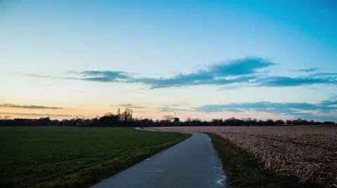 Darkening Above the Road.mp4 Stock Footage 48596605
