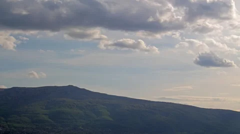 Darkening Clouds Over Mountain Stock Footage 51350219