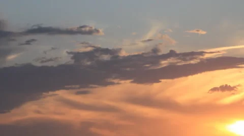 Darkening on sunset side sky Stock Footage 48311061