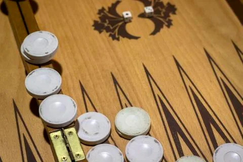 Darker cropped shoot of backgammon under dim light Stock Photos