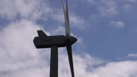 Darker Windmill scene with Clouds in the background Stock Footage 75772527