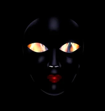 Darkness and black mask Stock Illustration