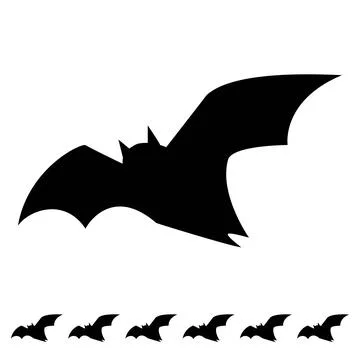 Darkness bat halloween cartoon vector graphic Stock Illustration