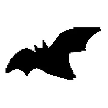 Darkness bat halloween pixel art vector illustration 库存插图