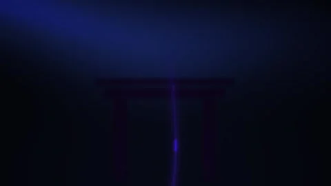 Darkness with blue light beam shining down. Stock Footage 337504859