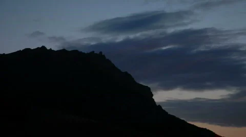 Darkness Falls over Mountain Timelapse Video stock 670698
