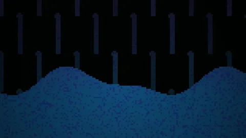 Darkness Falls on Wavy Blue Landscape. 動画素材 334333859