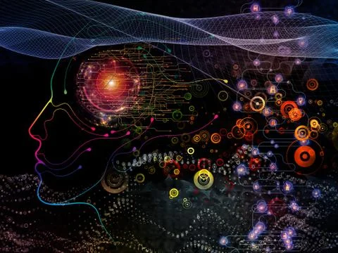 The Darkness of Machine Consciousness Ilustración de archivo
