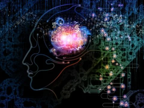 The Darkness of Machine Consciousness Stock Illustration