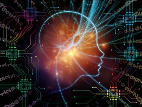 The Darkness of Machine Consciousness Illustrazione stock