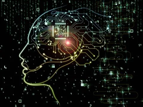 The Darkness of Machine Consciousness Stock Illustration