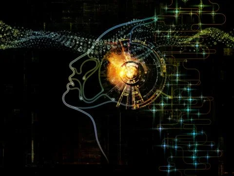The Darkness of Machine Consciousness 스톡 일러스트