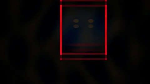 Darkness with red outlined rectangle frame. Stock Footage 340014839