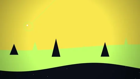 Darkness with a Single Glowing Yellow Light Bulb Hanging Stock Footage 348572296