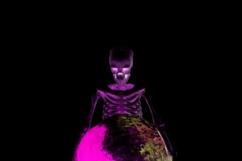 Darkness skeleton Stock Photos