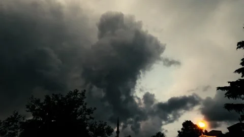 Darkness Tones Horror Clouds Moving Stock Footage 339945423