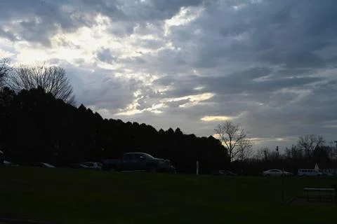 Darkness Under a Bright Sky 2 Stock Photos
