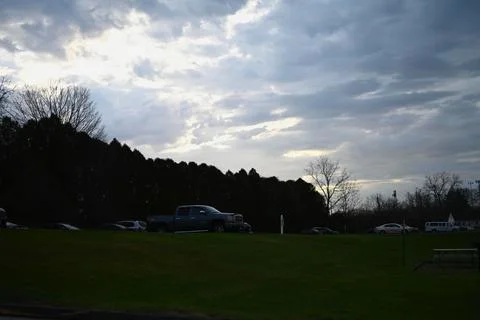 Darkness Under a Bright Sky Stock Photos