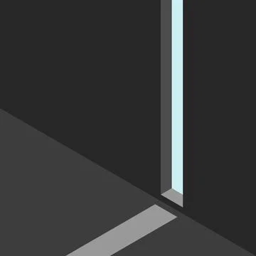 Darkness, wall, slit, light Illustrazione stock