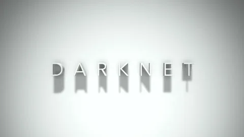 Darknet 3D title animation with shadows on a white background Stock Footage 297457606