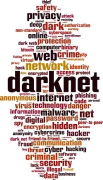 Darknet word cloud Illustrazione stock