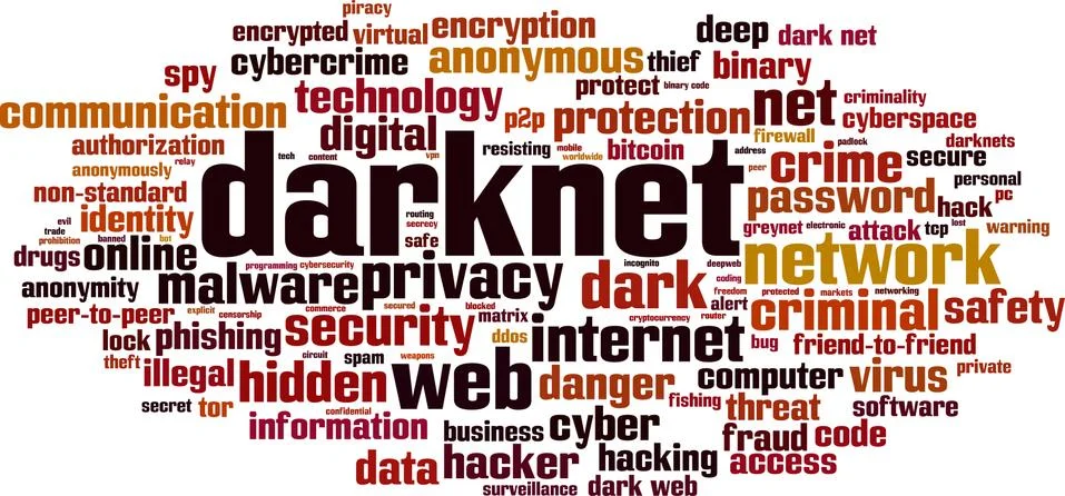 Darknet word cloud イラスト素材