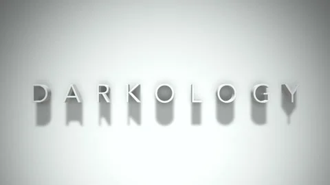 Darkology 3D title animation with shadows on a white background 库存影片 296739614