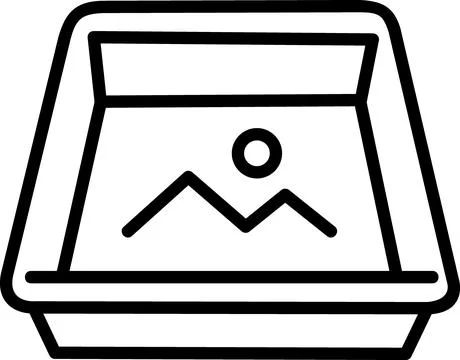 Darkroom developing tray with photo line icon Stock-Illustration