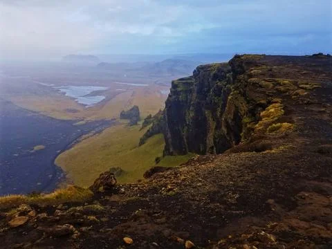 Darks cliffs of Iceland Foto stock