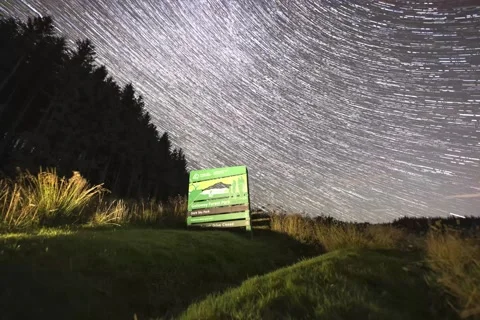 DarkSkiesSign Trails copy Stock Footage 213024149