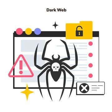 Darkweb or darknet. Worldwide network segment, anonymous Illustrazione stock