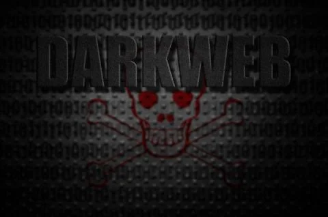 Darkweb skull and crossbones Stock Photos