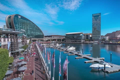 Darling Harbour Time Lapse Stock Footage 247256185