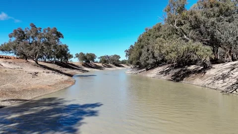 Darling River Aerial Stock Footage 331619834